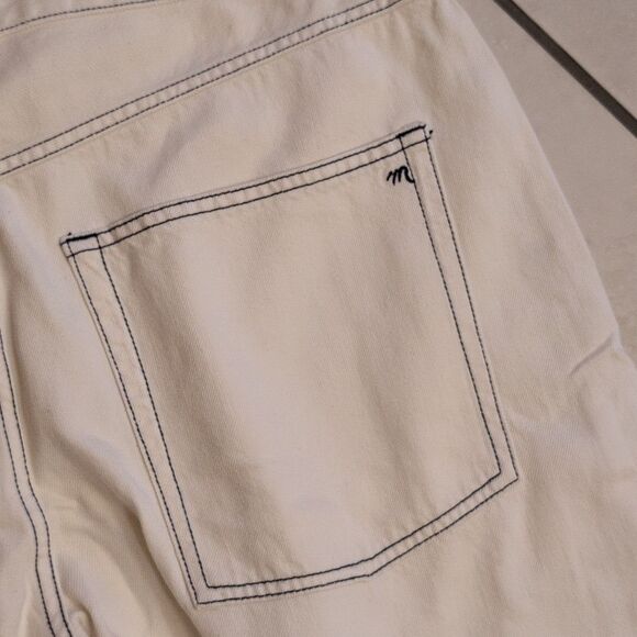 NWT Madewell Superwide-Leg Utility Jeans Canvas Beige Cream White Sz 33 - Picture 4 of 14